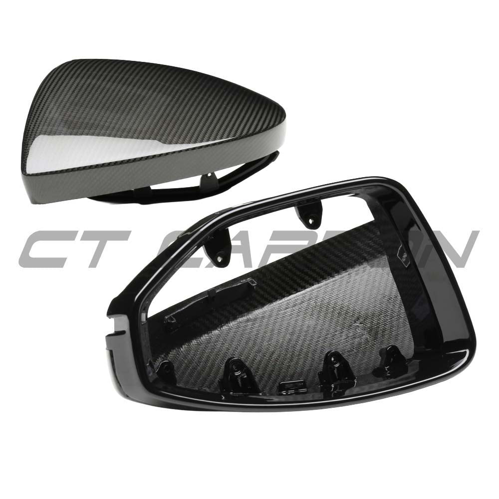 AUDI A6/S6/RS6 C8 2015-2025 CARBON FIBRE MIRRORS WITH LANE ASSIST - LHD