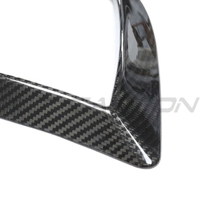TESLA MODEL S 2021+ CARBON FIBRE FRONT BUMPER CANARDS-Accessories-CT CARBON-CT Carbon - High-quality carbon fiber and gloss black aerodynamic parts for premium sports and luxury vehicles.