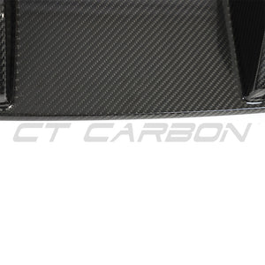 PORSCHE TAYCAN / TAYCAN 4 / TAYCAN 4S / TAYCAN GTS 2019+ CARBON FIBRE DIFFUSER-Diffuser-CT CARBON-CT Carbon - High-quality carbon fiber and gloss black aerodynamic parts for premium sports and luxury vehicles.