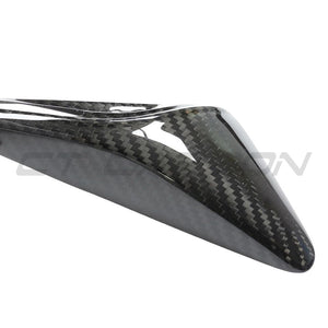 TESLA MODEL S 2021+ CARBON FIBRE SIDE CAMERA COVER ADD ON-Accessories-CT CARBON-CT Carbon - High-quality carbon fiber and gloss black aerodynamic parts for premium sports and luxury vehicles.