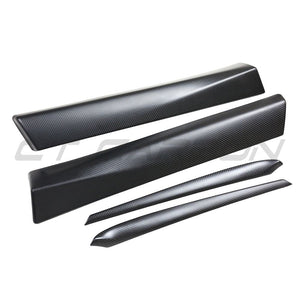 TESLA MODEL 3 2017-2023 MATTE CARBON FIBRE INTERIOR DOOR PANEL TRIM ADD ON-Accessories-CT CARBON-CT Carbon - High-quality carbon fiber and gloss black aerodynamic parts for premium sports and luxury vehicles.