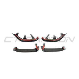 BMW 5 SERIES & i5 G60/G61 2024+ CARBON FIBRE SPLITTER-Splitter-CT CARBON-CT Carbon - High-quality carbon fiber and gloss black aerodynamic parts for premium sports and luxury vehicles.