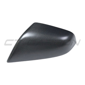 TESLA MODEL S 2013-2020 MATTE CARBON FIBRE MIRRORS-Accessories-CT CARBON-CT Carbon - High-quality carbon fiber and gloss black aerodynamic parts for premium sports and luxury vehicles.