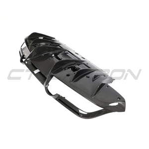 FERRARI F8 2019-2023 CARBON FIBRE DIFFUSER-Diffuser-CT CARBON-CT Carbon - High-quality carbon fiber and gloss black aerodynamic parts for premium sports and luxury vehicles.