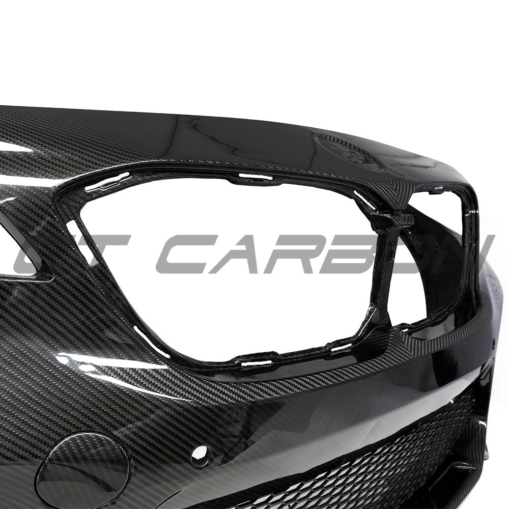 BMW F87 M2C CARBON PRE-PREG FIBRE FRONT BUMPER-Bumper-CT CARBON-CT Carbon - High-quality carbon fiber and gloss black aerodynamic parts for premium sports and luxury vehicles.