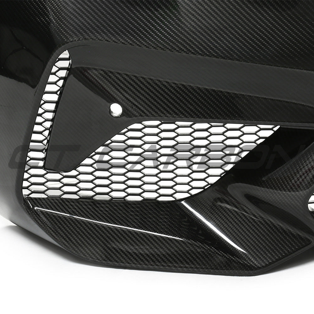 BMW F87 M2C CARBON PRE-PREG FIBRE FRONT BUMPER-Bumper-CT CARBON-CT Carbon - High-quality carbon fiber and gloss black aerodynamic parts for premium sports and luxury vehicles.