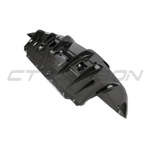 FERRARI F8 2019-2023 CARBON FIBRE DIFFUSER-Diffuser-CT CARBON-CT Carbon - High-quality carbon fiber and gloss black aerodynamic parts for premium sports and luxury vehicles.
