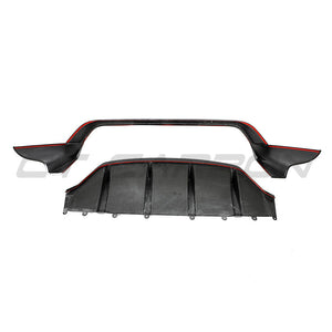 PORSCHE TAYCAN / TAYCAN 4 / TAYCAN 4S / TAYCAN GTS 2019+ CARBON FIBRE DIFFUSER-Diffuser-CT CARBON-CT Carbon - High-quality carbon fiber and gloss black aerodynamic parts for premium sports and luxury vehicles.