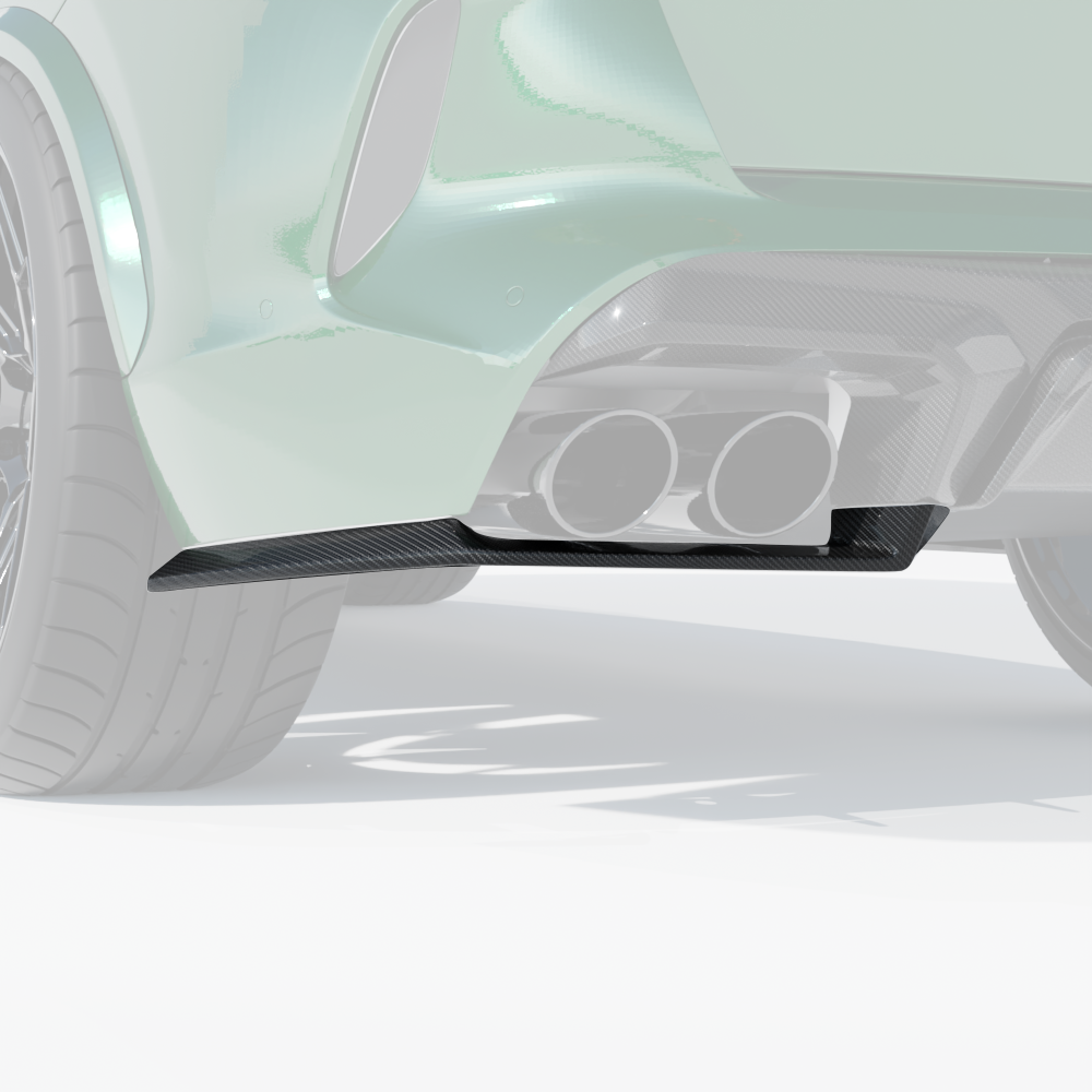 BMW F95 X5M 2019+ CARBON FIBRE DIFFUSER WITH CORNERS - CT DESIGN