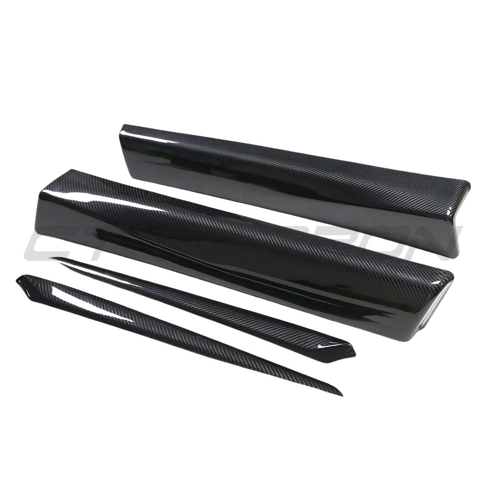 TESLA MODEL 3 2023+ CARBON FIBRE INTERIOR DOOR PANEL TRIM ADD ON-Accessories-CT CARBON-CT Carbon - High-quality carbon fiber and gloss black aerodynamic parts for premium sports and luxury vehicles.