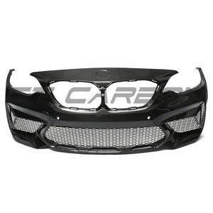 BMW F87 M2C CARBON PRE-PREG FIBRE FRONT BUMPER-Bumper-CT CARBON-CT Carbon - High-quality carbon fiber and gloss black aerodynamic parts for premium sports and luxury vehicles.