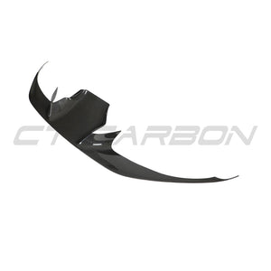 FERRARI F8 2019-2023 FRONT BUMPER CARBON FIBRE TRIM-Splitter-CT CARBON-CT Carbon - High-quality carbon fiber and gloss black aerodynamic parts for premium sports and luxury vehicles.