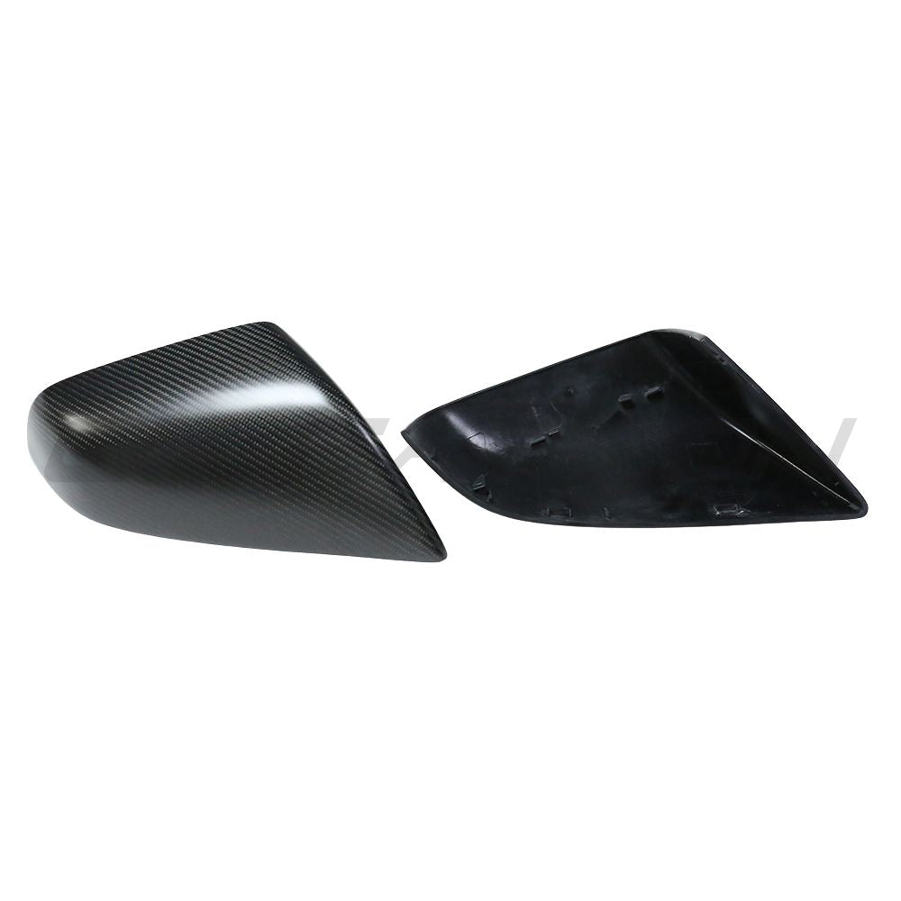 TESLA MODEL S 2013-2020 MATTE CARBON FIBRE MIRRORS-Accessories-CT CARBON-CT Carbon - High-quality carbon fiber and gloss black aerodynamic parts for premium sports and luxury vehicles.