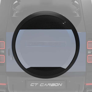 DEFENDER L663 90/110/130 2020+ CARBON FIBRE SPARE WHEEL COVER TRIM - CT DESIGN