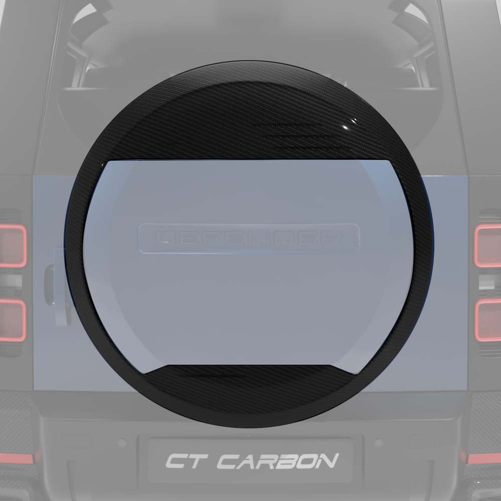 DEFENDER L663 90/110/130 2020+ CARBON FIBRE SPARE WHEEL COVER TRIM - CT DESIGN