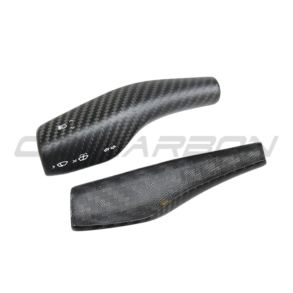TESLA MODEL 3 & Y 2017+ MATTE CARBON FIBRE STALK COVER-Accessories-CT CARBON-CT Carbon - High-quality carbon fiber and gloss black aerodynamic parts for premium sports and luxury vehicles.