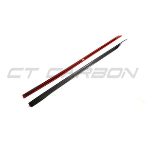BMW 5 SERIES G60/G61 2024+ CARBON FIBRE SIDE SKIRTS-Side Skirts-CT CARBON-CT Carbon - High-quality carbon fiber and gloss black aerodynamic parts for premium sports and luxury vehicles.