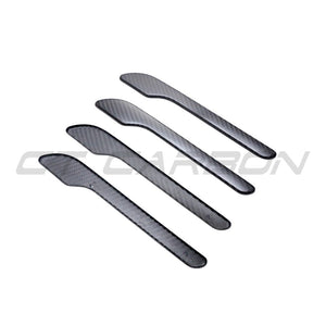 TESLA MODEL 3 & Y 2017+ MATTE CARBON FIBRE HANDLE COVERS-Accessories-CT CARBON-CT Carbon - High-quality carbon fiber and gloss black aerodynamic parts for premium sports and luxury vehicles.
