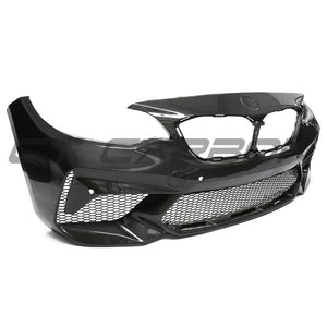 BMW F87 M2C CARBON PRE-PREG FIBRE FRONT BUMPER-Bumper-CT CARBON-CT Carbon - High-quality carbon fiber and gloss black aerodynamic parts for premium sports and luxury vehicles.