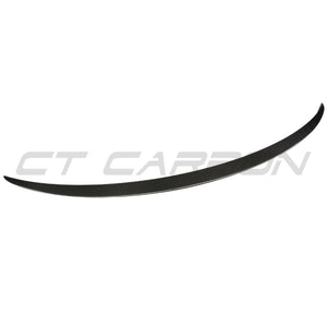 TESLA MODEL 3 2017-2023 CARBON FIBRE SPOILER - V1-Spoiler-CT CARBON-CT Carbon - High-quality carbon fiber and gloss black aerodynamic parts for premium sports and luxury vehicles.