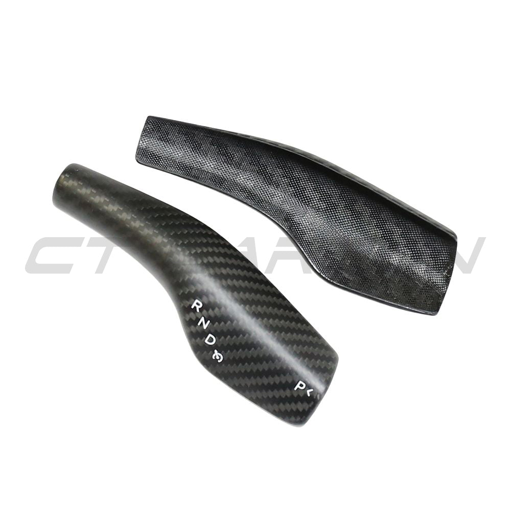 TESLA MODEL 3 & Y 2017+ MATTE CARBON FIBRE STALK COVER-Accessories-CT CARBON-CT Carbon - High-quality carbon fiber and gloss black aerodynamic parts for premium sports and luxury vehicles.