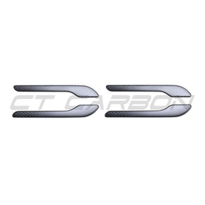 TESLA MODEL 3 & Y 2017+ MATTE CARBON FIBRE HANDLE COVERS-Accessories-CT CARBON-CT Carbon - High-quality carbon fiber and gloss black aerodynamic parts for premium sports and luxury vehicles.