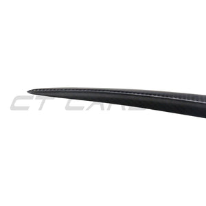 TESLA MODEL 3 2017-2023 MATTE CARBON FIBRE SPOILER - V1-Spoiler-CT CARBON-CT Carbon - High-quality carbon fiber and gloss black aerodynamic parts for premium sports and luxury vehicles.