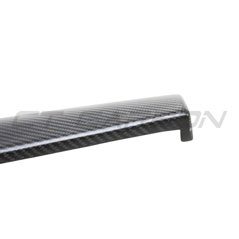 TESLA MODEL 3 2017-2023 MATTE CARBON FIBRE DASHBOARD TRIM STICK ON-Accessories-CT CARBON-CT Carbon - High-quality carbon fiber and gloss black aerodynamic parts for premium sports and luxury vehicles.