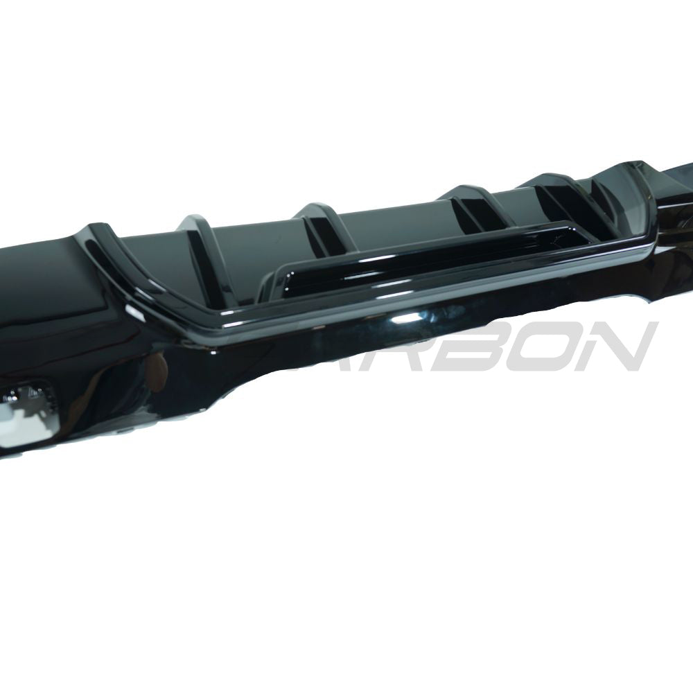 BMW F40 1 SERIES 2019-2024 GLOSS BLACK DIFFUSER - SINGLE EXIT-Diffuser-BLAK BY CT-CT Carbon - High-quality carbon fiber and gloss black aerodynamic parts for premium sports and luxury vehicles.