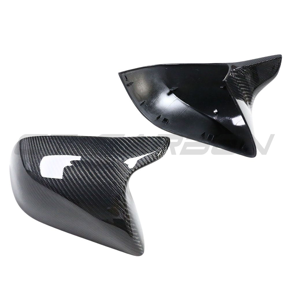 TESLA MODEL 3 2017-2023 CARBON FIBRE MIRRORS - V2-Accessories-CT CARBON-CT Carbon - High-quality carbon fiber and gloss black aerodynamic parts for premium sports and luxury vehicles.