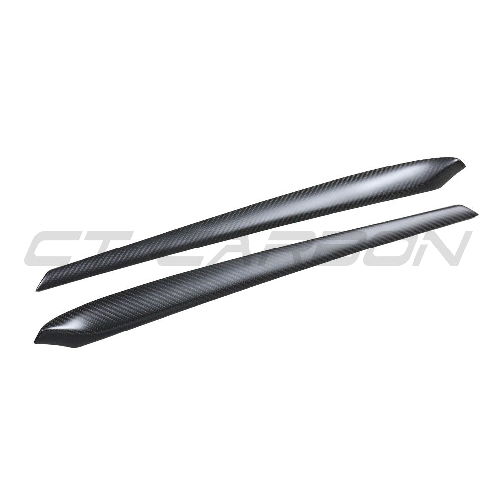 TESLA MODEL 3 2017-2023 MATTE CARBON FIBRE INTERIOR DOOR PANEL TRIM ADD ON-Accessories-CT CARBON-CT Carbon - High-quality carbon fiber and gloss black aerodynamic parts for premium sports and luxury vehicles.