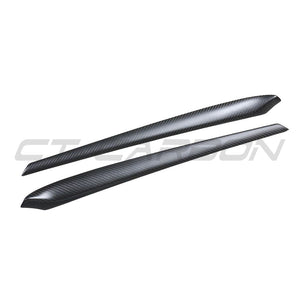 TESLA MODEL 3 2017-2023 MATTE CARBON FIBRE INTERIOR DOOR PANEL TRIM ADD ON-Accessories-CT CARBON-CT Carbon - High-quality carbon fiber and gloss black aerodynamic parts for premium sports and luxury vehicles.