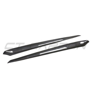 TESLA MODEL 3 2023+ CARBON FIBRE INTERIOR DOOR PANEL TRIM ADD ON-Accessories-CT CARBON-CT Carbon - High-quality carbon fiber and gloss black aerodynamic parts for premium sports and luxury vehicles.