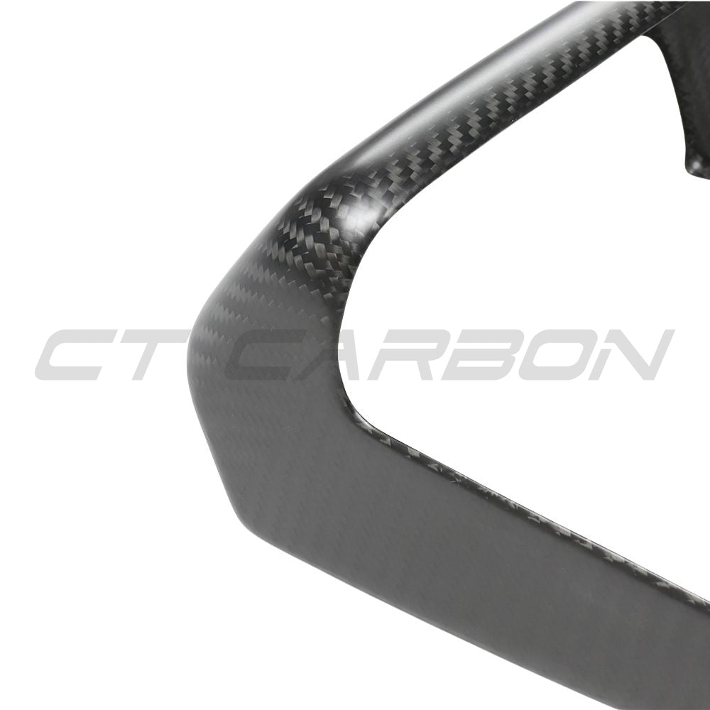 TESLA MODEL S 2021+ MATTE CARBON FIBRE REAR SCREEN ADD ON-Accessories-CT CARBON-CT Carbon - High-quality carbon fiber and gloss black aerodynamic parts for premium sports and luxury vehicles.