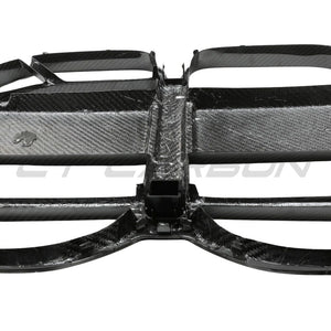 BMW 4 SERIES 2020+ G22/G23 CARBON FIBRE CSL GRILLE - WITH ACC-Grille-CT CARBON-CT Carbon - High-quality carbon fiber and gloss black aerodynamic parts for premium sports and luxury vehicles.