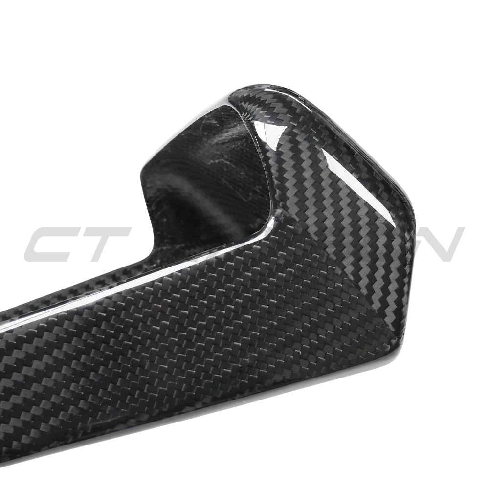 TESLA MODEL S 2021+ CARBON FIBRE REAR SCREEN ADD ON-Accessories-CT CARBON-CT Carbon - High-quality carbon fiber and gloss black aerodynamic parts for premium sports and luxury vehicles.