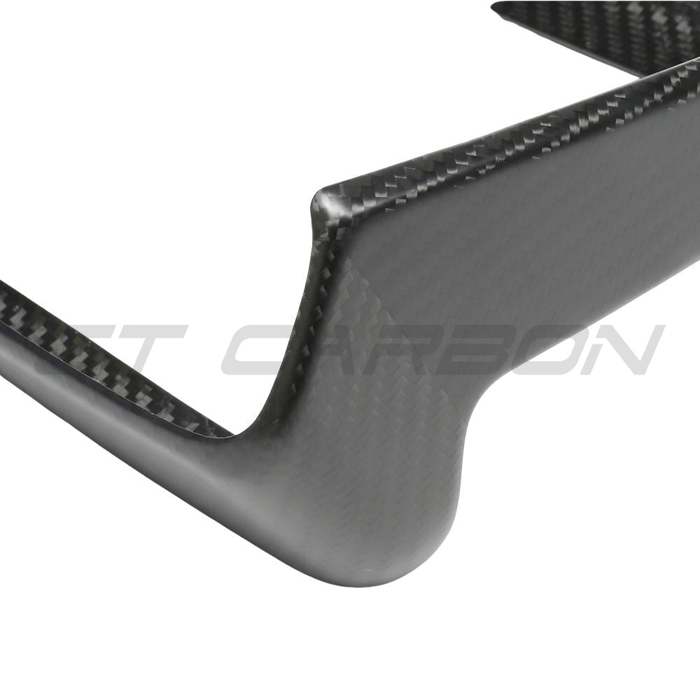 TESLA MODEL S 2021+ MATTE CARBON FIBRE REAR SCREEN ADD ON-Accessories-CT CARBON-CT Carbon - High-quality carbon fiber and gloss black aerodynamic parts for premium sports and luxury vehicles.