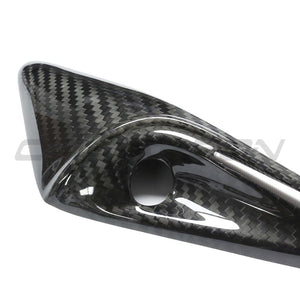 TESLA MODEL S 2021+ CARBON FIBRE SIDE CAMERA COVER ADD ON-Accessories-CT CARBON-CT Carbon - High-quality carbon fiber and gloss black aerodynamic parts for premium sports and luxury vehicles.