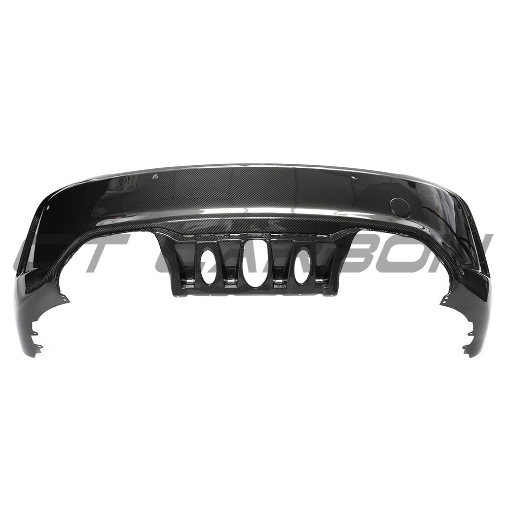 BMW F87 M2/M2C CARBON PRE-PREG FIBRE REAR BUMPER-Bumper-CT CARBON-CT Carbon - High-quality carbon fiber and gloss black aerodynamic parts for premium sports and luxury vehicles.