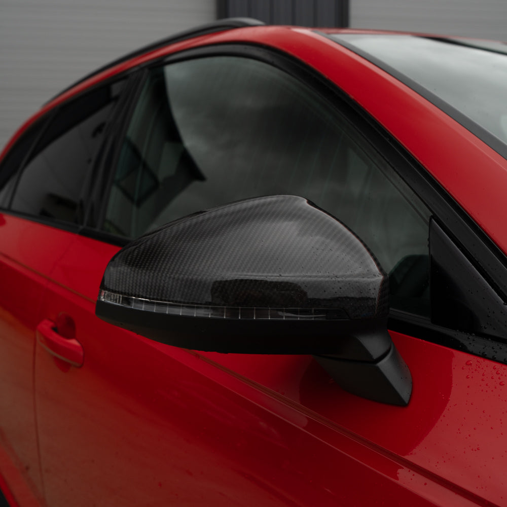 AUDI A4/S4/RS4/A5/S5/RS5 B9 2016-2025 PRE-PREG CARBON FIBRE MIRRORS - WITH LANE ASSIST