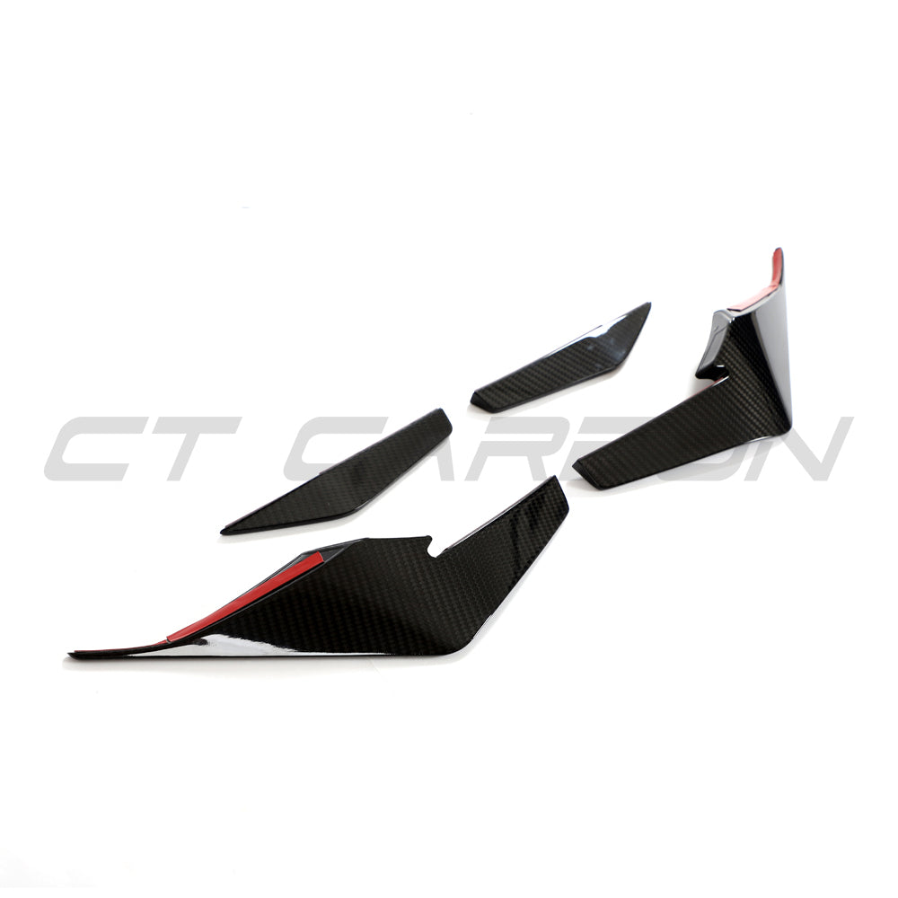 AUDI R8 V10 GEN 2.5 2020-2023 CARBON FIBRE FRONT CANARDS - V2