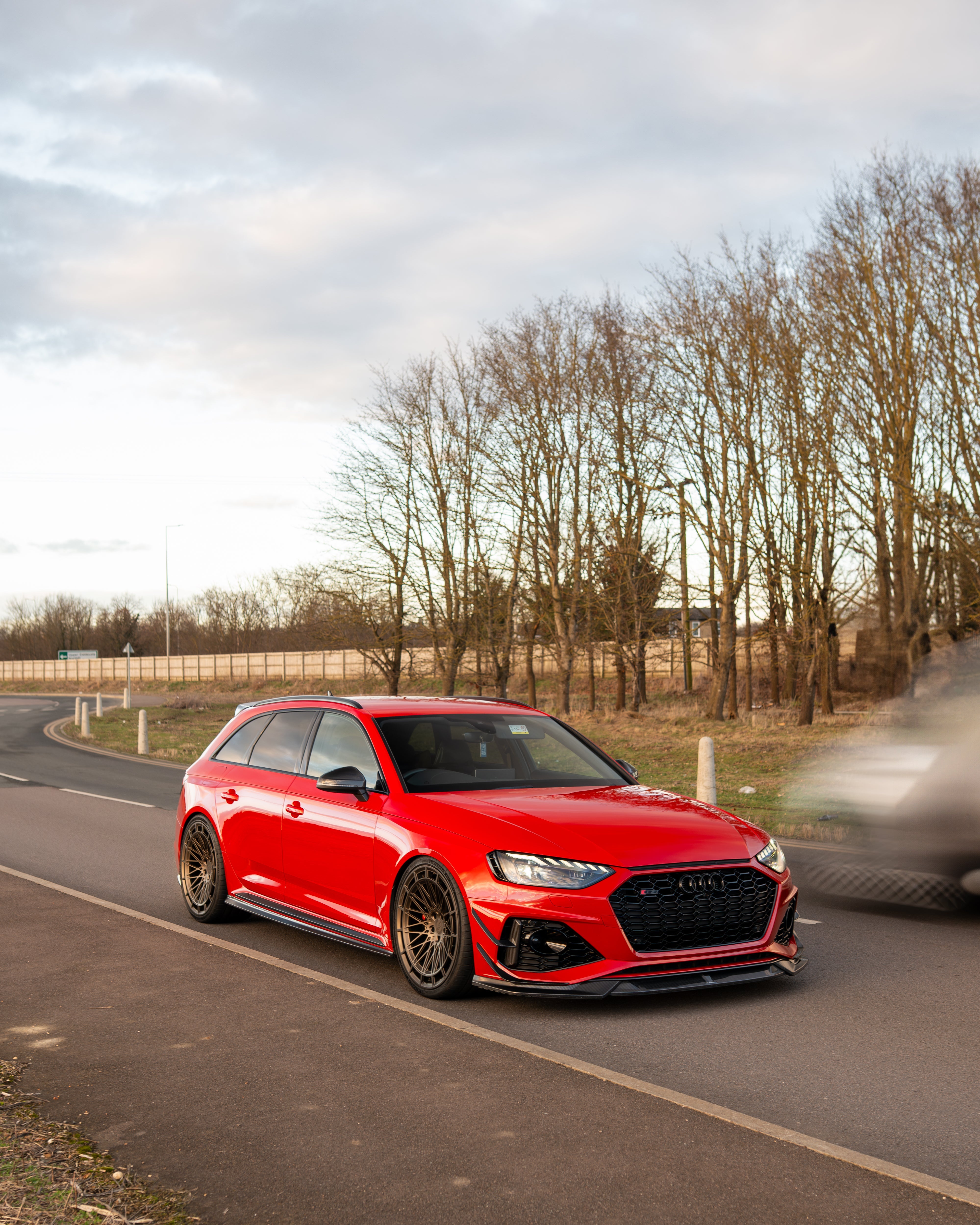 AUDI RS4 B9.5 CARBON FIBRE FRONT CANARDS- CT DESIGN