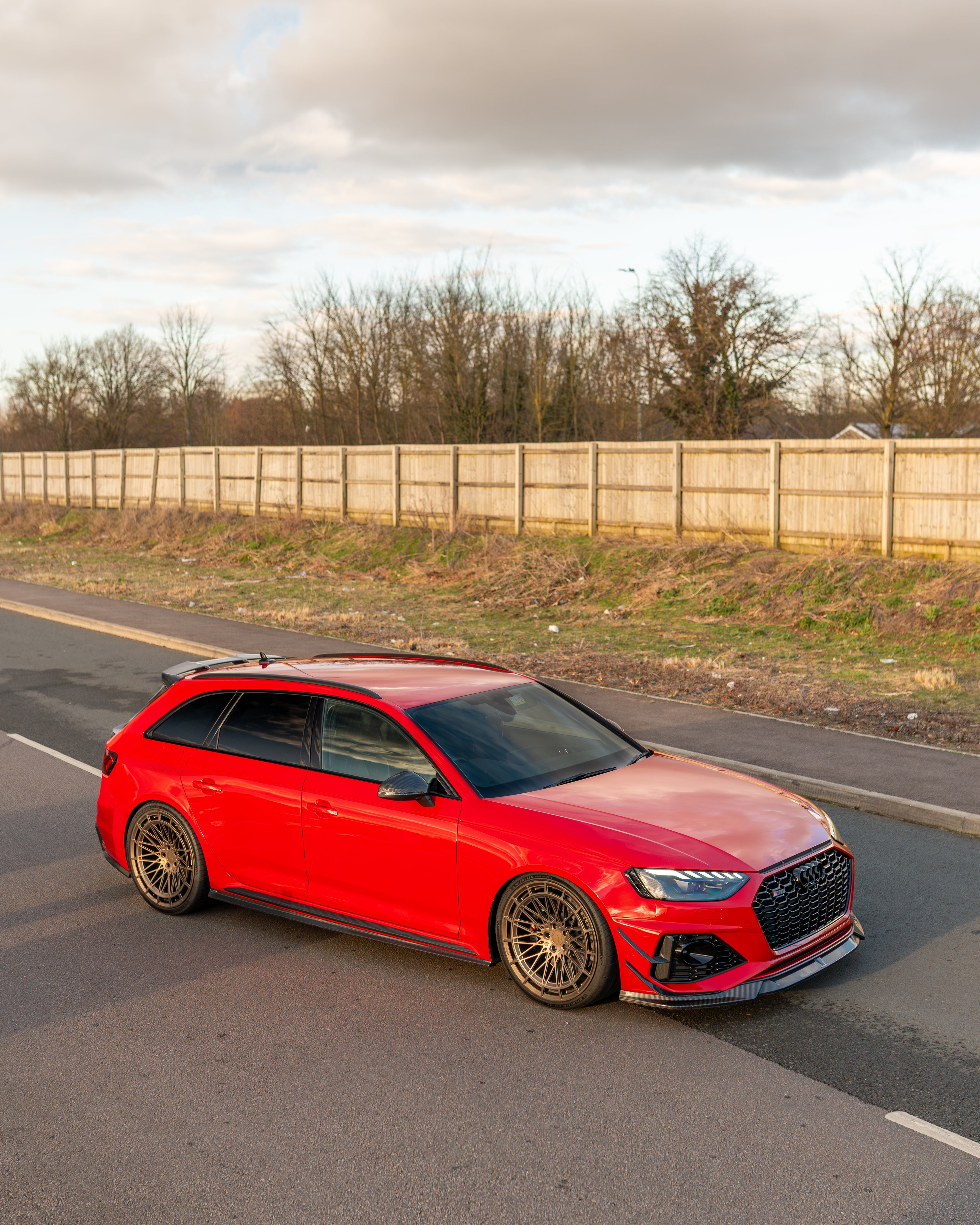 AUDI RS4 B9.5 CARBON FIBRE FRONT CANARDS- CT DESIGN