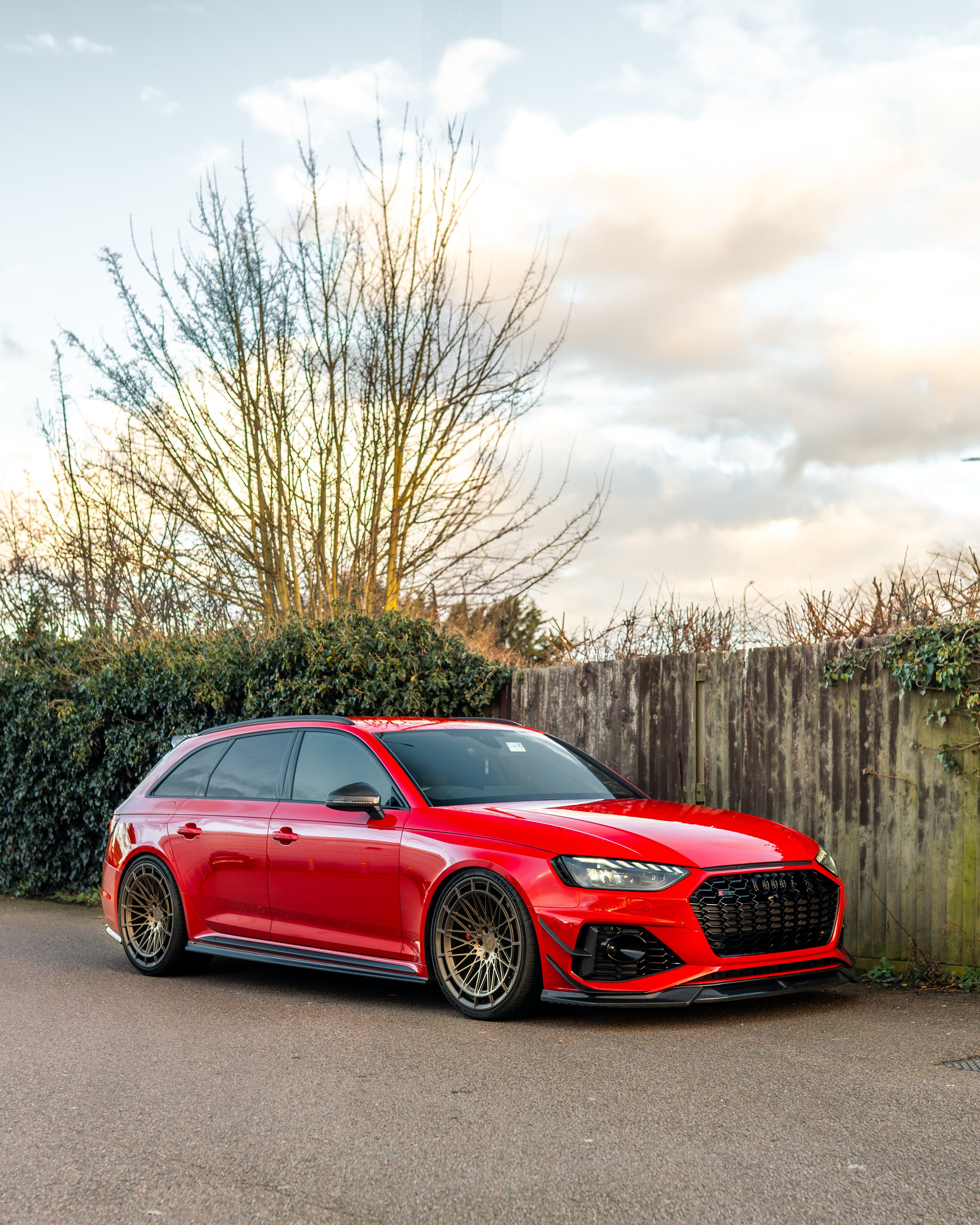 AUDI RS4 B9.5 CARBON FIBRE FRONT CANARDS- CT DESIGN