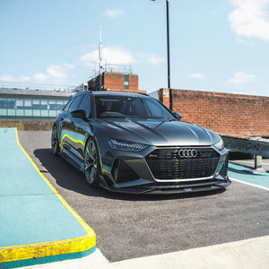 CT CARBON Full Kit AUDI RS6 C8 AVANT CARBON FIBRE SPLITTER - CT DESIGN