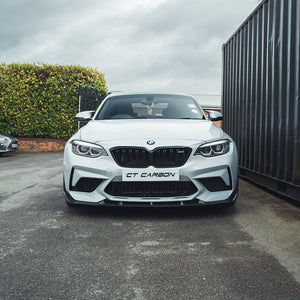 BMW M2C F87 2016-2021 CARBON FIBRE SPLITTER - V2