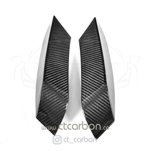 CT CARBON Splitter BMW M3/M4 (F80 F82 F83) UPPER FRONT CARBON FIBRE CANARDS