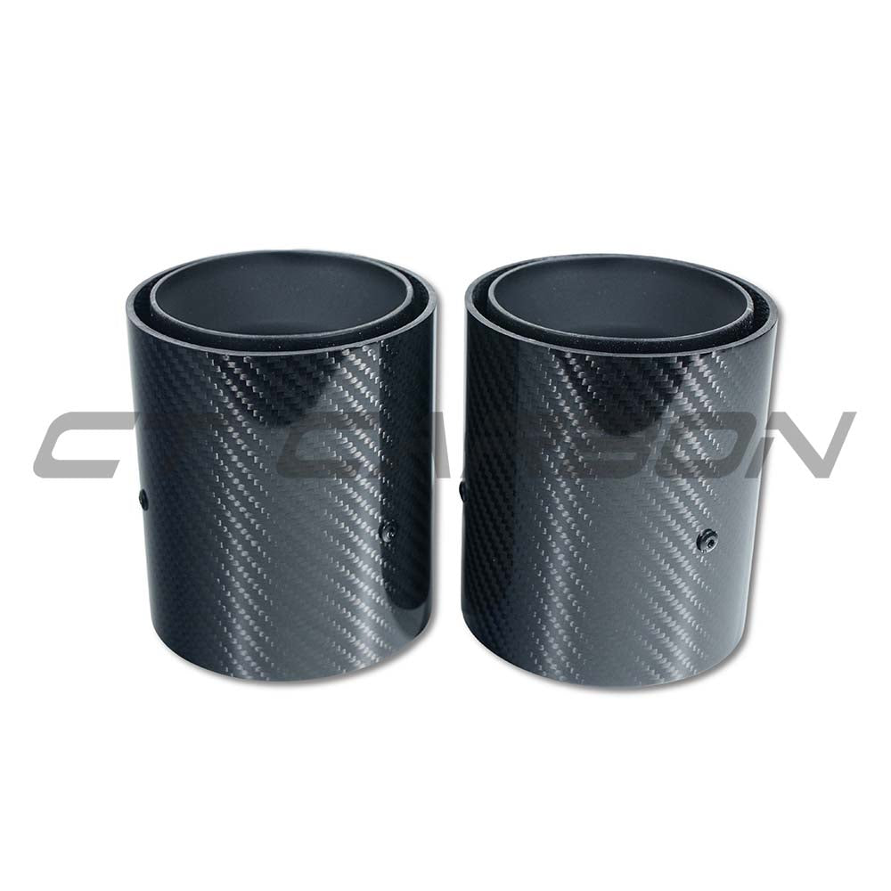 BMW F40/F44 M135i & M235i CARBON FIBRE EXHAUST TIPS - MATTE BLACK (SET OF 2)