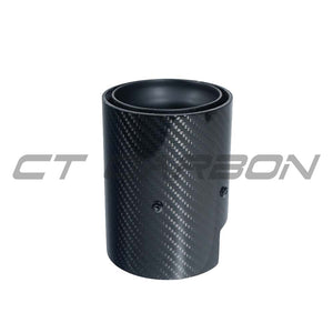 BMW F20/F21/F22/F23/F30/F31/F32/F33 CARBON EXHAUST TIPS - MATTE BLACK (SET OF 2)