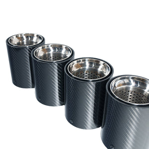 BMW F90/F92 M5/M8 CARBON FIBRE EXHAUST TIPS - CHROME x4